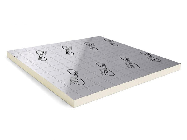Pak Recticel Silver PIR Afschot 1200x1200x50-60mm - aluminium cachering - Rd 2,50 (2pl/pak)
