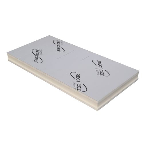Recticel Eurowall PIR - 1200x600x50mm - aluminium cachering (tand en groef) - Rd 2,25 (10pl/pak)